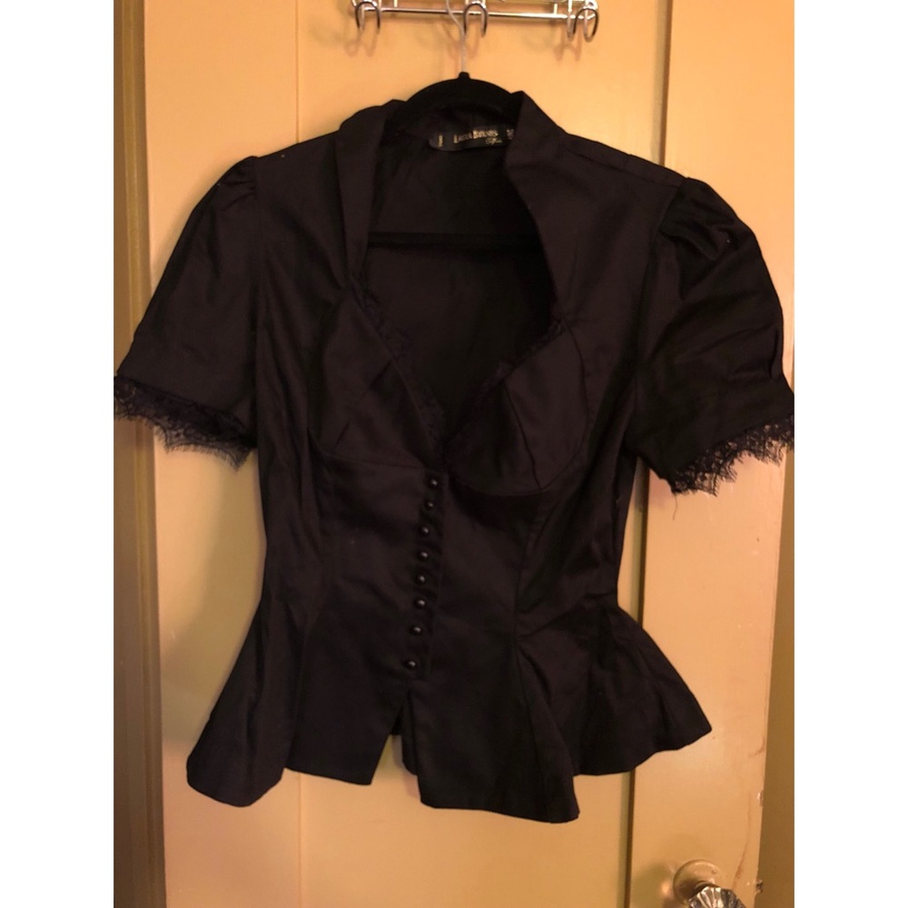 Laura Byrnes Lilith top in black